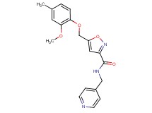 5-[(2-methoxy-4-methylphenoxy)methyl]-N-(4-pyridinylmethyl)-3-isoxazolecarboxamide
