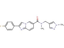 2-(4-fluorophenyl)-N-methyl-N-[(1-methyl-1H-pyrazol-4-yl)methyl]imidazo[1,2-a]pyridine-6-carboxamide