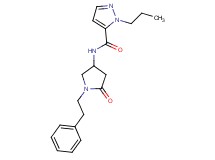 N-[5-oxo-1-(2-phenylethyl)pyrrolidin-3-yl]-1-propyl-1H-pyrazole-5-carboxamide