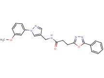 N-{[1-(3-methoxyphenyl)-1H-pyrazol-4-yl]methyl}-3-(5-phenyl-1,3,4-oxadiazol-2-yl)propanamide