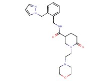 1-[2-(4-morpholinyl)ethyl]-6-oxo-N-[2-(1H-pyrazol-1-ylmethyl)benzyl]-3-piperidinecarboxamide