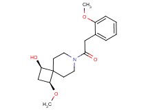 (1R*,3S*)-3-methoxy-7-[(2-methoxyphenyl)acetyl]-7-azaspiro[3.5]nonan-1-ol