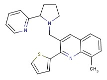 8-methyl-3-{[2-(2-pyridinyl)-1-pyrrolidinyl]methyl}-2-(2-thienyl)quinoline