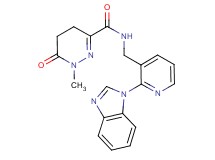 N-{[2-(1H-benzimidazol-1-yl)-3-pyridinyl]methyl}-1-methyl-6-oxo-1,4,5,6-tetrahydro-3-pyridazinecarboxamide