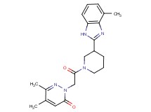 5,6-dimethyl-2-{2-[3-(4-methyl-1H-benzimidazol-2-yl)-1-piperidinyl]-2-oxoethyl}-3(2H)-pyridazinone