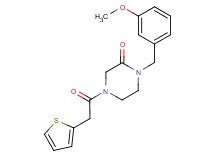 1-(3-methoxybenzyl)-4-(2-thienylacetyl)-2-piperazinone