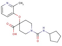 1-[(cyclopentylamino)carbonyl]-4-[(2-methylpyridin-3-yl)oxy]piperidine-4-carboxylic acid