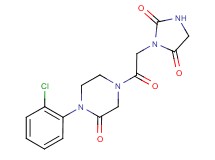 3-{2-[4-(2-chlorophenyl)-3-oxo-1-piperazinyl]-2-oxoethyl}-2,4-imidazolidinedione