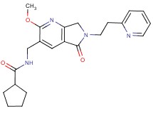 N-{[2-methoxy-5-oxo-6-(2-pyridin-2-ylethyl)-6,7-dihydro-5H-pyrrolo[3,4-b]pyridin-3-yl]methyl}cyclopentanecarboxamide