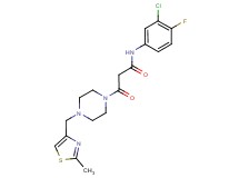 N-(3-chloro-4-fluorophenyl)-3-{4-[(2-methyl-1,3-thiazol-4-yl)methyl]piperazin-1-yl}-3-oxopropanamide