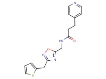 3-pyridin-4-yl-N-{[3-(2-thienylmethyl)-1,2,4-oxadiazol-5-yl]methyl}propanamide