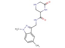 N-[(1,5-dimethyl-1H-indazol-3-yl)methyl]-6-oxo-2-piperazinecarboxamide hydrochloride