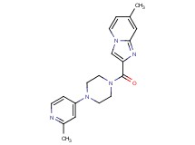 7-methyl-2-{[4-(2-methyl-4-pyridinyl)-1-piperazinyl]carbonyl}imidazo[1,2-a]pyridine bis(trifluoroacetate)