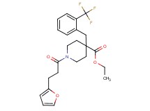 ethyl 1-[3-(2-furyl)propanoyl]-4-[2-(trifluoromethyl)benzyl]-4-piperidinecarboxylate