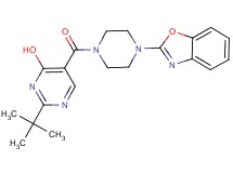 5-{[4-(1,3-benzoxazol-2-yl)piperazin-1-yl]carbonyl}-2-tert-butylpyrimidin-4-ol