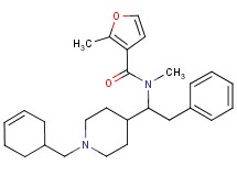 N-{1-[1-(3-cyclohexen-1-ylmethyl)-4-piperidinyl]-2-phenylethyl}-N,2-dimethyl-3-furamide