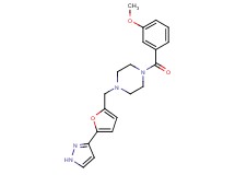 1-(3-methoxybenzoyl)-4-{[5-(1H-pyrazol-3-yl)-2-furyl]methyl}piperazine