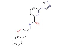 N-(3,4-dihydro-2H-chromen-3-ylmethyl)-6-(4H-1,2,4-triazol-4-yl)pyridine-2-carboxamide