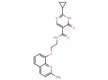 2-cyclopropyl-N-{2-[(2-methylquinolin-8-yl)oxy]ethyl}-6-oxo-1,6-dihydropyrimidine-5-carboxamide