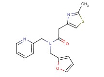 N-(2-furylmethyl)-2-(2-methyl-1,3-thiazol-4-yl)-N-(2-pyridinylmethyl)acetamide