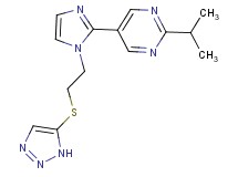 2-isopropyl-5-{1-[2-(1H-1,2,3-triazol-5-ylthio)ethyl]-1H-imidazol-2-yl}pyrimidine