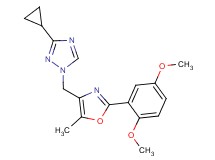 3-cyclopropyl-1-{[2-(2,5-dimethoxyphenyl)-5-methyl-1,3-oxazol-4-yl]methyl}-1H-1,2,4-triazole