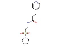 3-pyridin-4-yl-N-[2-(pyrrolidin-1-ylsulfonyl)ethyl]propanamide