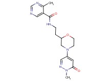 4-methyl-N-{2-[4-(1-methyl-6-oxo-1,6-dihydropyridazin-4-yl)morpholin-2-yl]ethyl}pyrimidine-5-carboxamide