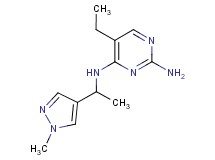5-ethyl-N~4~-[1-(1-methyl-1H-pyrazol-4-yl)ethyl]pyrimidine-2,4-diamine