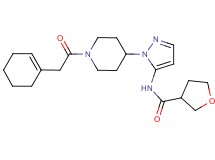 N-(1-{1-[2-(1-cyclohexen-1-yl)acetyl]-4-piperidinyl}-1H-pyrazol-5-yl)tetrahydro-3-furancarboxamide