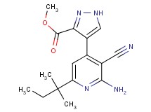 methyl 4-[2-amino-3-cyano-6-(1,1-dimethylpropyl)pyridin-4-yl]-1H-pyrazole-3-carboxylate