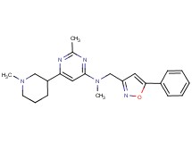 N,2-dimethyl-6-(1-methylpiperidin-3-yl)-N-[(5-phenylisoxazol-3-yl)methyl]pyrimidin-4-amine