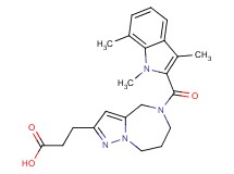 3-{5-[(1,3,7-trimethyl-1H-indol-2-yl)carbonyl]-5,6,7,8-tetrahydro-4H-pyrazolo[1,5-a][1,4]diazepin-2-yl}propanoic acid