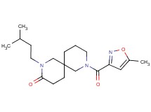 2-(3-methylbutyl)-8-[(5-methyl-3-isoxazolyl)carbonyl]-2,8-diazaspiro[5.5]undecan-3-one