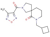 7-(cyclobutylmethyl)-2-[(4-methyl-1,2,5-oxadiazol-3-yl)carbonyl]-2,7-diazaspiro[4.5]decan-6-one