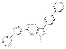 N-{[3-(4-biphenylyl)-1H-pyrazol-4-yl]methyl}-1-(1-phenyl-1H-pyrazol-4-yl)ethanamine