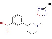 3-{1-[(3-methyl-1,2,4-oxadiazol-5-yl)methyl]piperidin-3-yl}benzoic acid