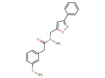 N-methyl-2-[3-(methylthio)phenyl]-N-[(3-phenyl-5-isoxazolyl)methyl]acetamide