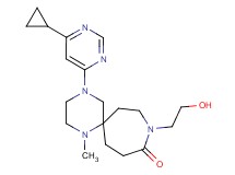 4-(6-cyclopropyl-4-pyrimidinyl)-9-(2-hydroxyethyl)-1-methyl-1,4,9-triazaspiro[5.6]dodecan-10-one