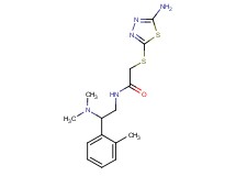 2-[(5-amino-1,3,4-thiadiazol-2-yl)thio]-N-[2-(dimethylamino)-2-(2-methylphenyl)ethyl]acetamide