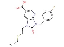 1-[2-(ethylthio)ethyl]-3-(4-fluorobenzyl)-2-oxo-2,3-dihydro-1H-imidazo[4,5-b]pyridine-6-carboxylic acid