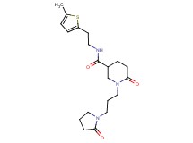 N-[2-(5-methyl-2-thienyl)ethyl]-6-oxo-1-[3-(2-oxo-1-pyrrolidinyl)propyl]-3-piperidinecarboxamide