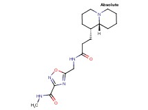 N-methyl-5-[({3-[(1S,9aR)-octahydro-2H-quinolizin-1-yl]propanoyl}amino)methyl]-1,2,4-oxadiazole-3-carboxamide