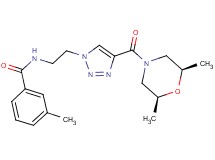 N-[2-(4-{[(2R*,6S*)-2,6-dimethyl-4-morpholinyl]carbonyl}-1H-1,2,3-triazol-1-yl)ethyl]-3-methylbenzamide
