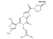 6-(2,5-dimethyl-3-furyl)-2-{[(3S)-3-hydroxypyrrolidin-1-yl]carbonyl}-7-(3-methylbut-2-en-1-yl)imidazo[1,2-a]pyrazin-8(7H)-one