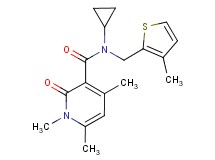 N-cyclopropyl-1,4,6-trimethyl-N-[(3-methyl-2-thienyl)methyl]-2-oxo-1,2-dihydropyridine-3-carboxamide