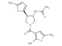 N-[(3S*,4R*)-1-(2,5-dimethyl-3-furoyl)-4-(5-methyl-2-furyl)pyrrolidin-3-yl]acetamide