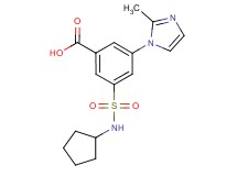 3-[(cyclopentylamino)sulfonyl]-5-(2-methyl-1H-imidazol-1-yl)benzoic acid