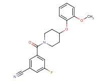 3-fluoro-5-{[4-(2-methoxyphenoxy)-1-piperidinyl]carbonyl}benzonitrile