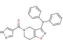 3-(diphenylmethyl)-5-(1H-pyrazol-4-ylcarbonyl)-4,5,6,7-tetrahydroisoxazolo[4,5-c]pyridine